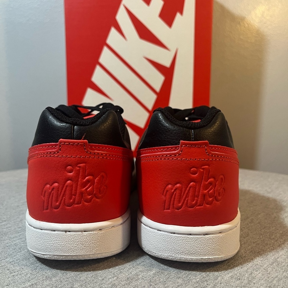 Nike Ebernon Low Black/Habanero Red-White Sneaker Men's Shoe Size 11 AQ1775 004 - Picture 5 of 12
